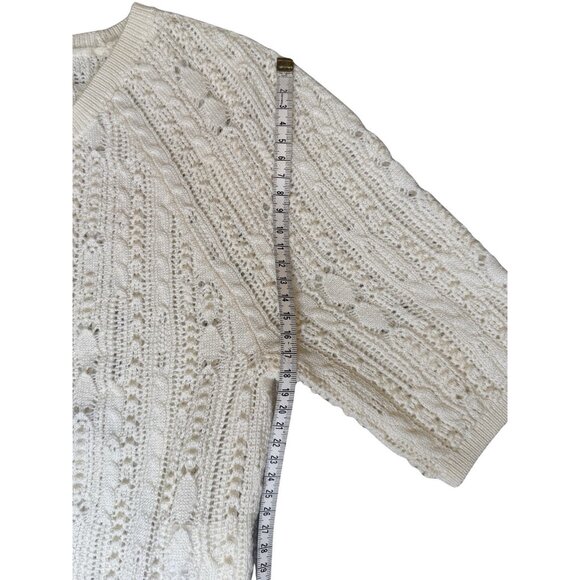 Chanel Dress Size 36 White Cashmere CC Knit Crochet Dress - Picture 12 of 16